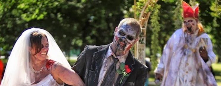 zombie wedding theme